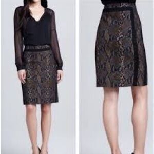 DVF snake pencil skirt